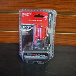 NEW Milwaukee M12 Red Lithium High Output 5ah Battery 48-11-2450