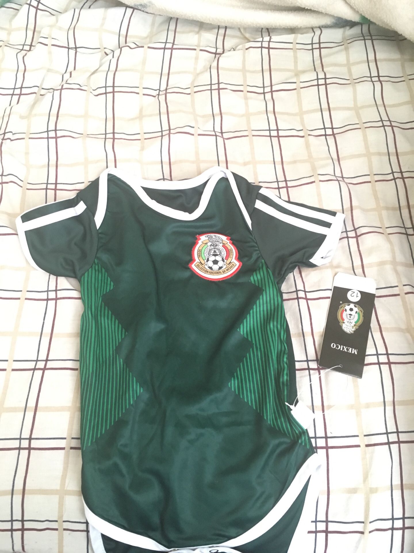 Baby Mexico Soccer jersey for sale .. unisex for boy or girl.. size 6-12 months. mexico jersey baby body suit
