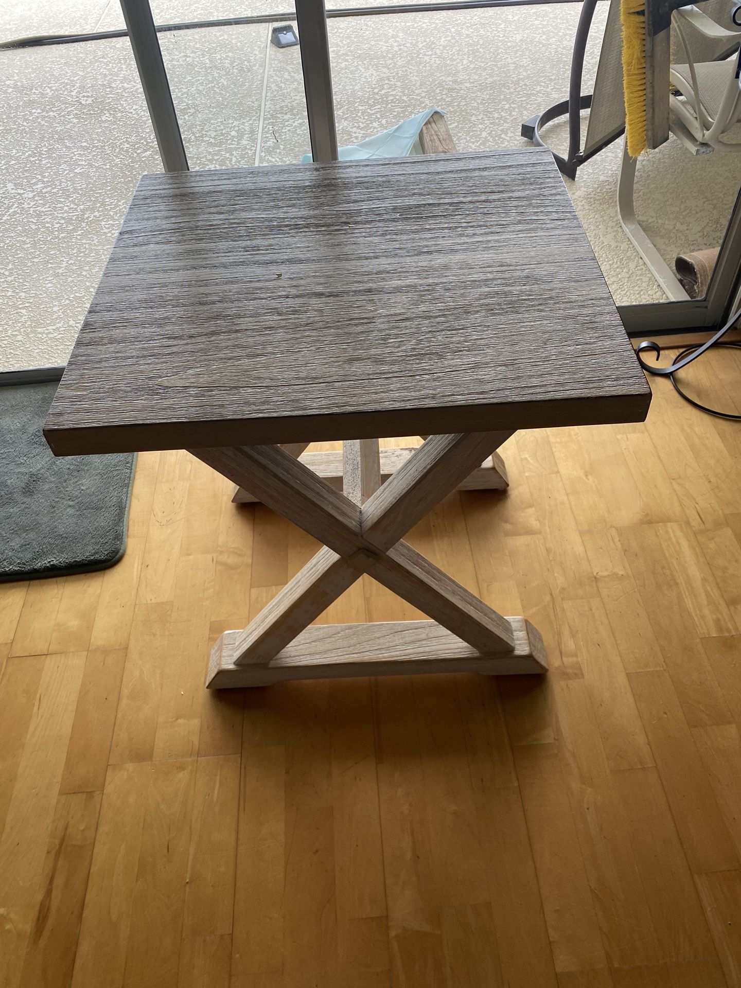 Yaxin Kalini Light brown Wood End Table