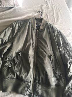 Olive Green Bomber Jacket Size L