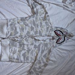 White Bape(GLOW IN THE DARK) Camo Shark Full Zip 