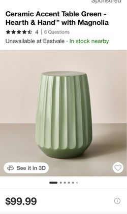 Ceramic Accent Table Green - Hearth & Hand™ with Magnolia