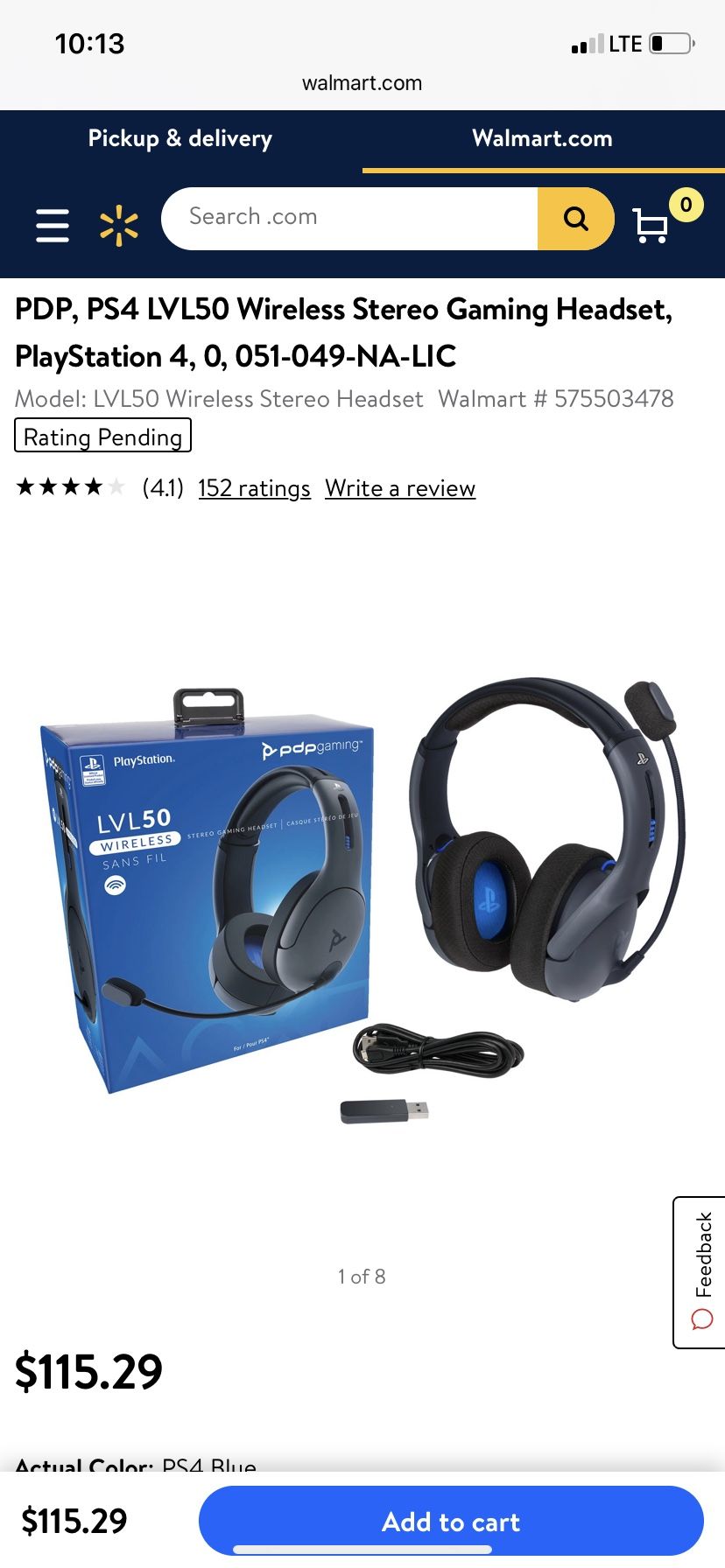 Lvl50 ps4 wireless headset brand new