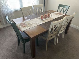 Dining room table and chairs