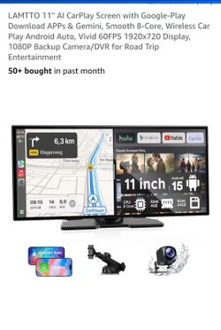 NEW - 11" Touchscreen Dash Cam & Car Smart Screen (Wireless CarPlay/Android)