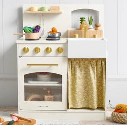 Tiny Land Wooden Play Kitchen For Toddlers- Pretend Cooking Set