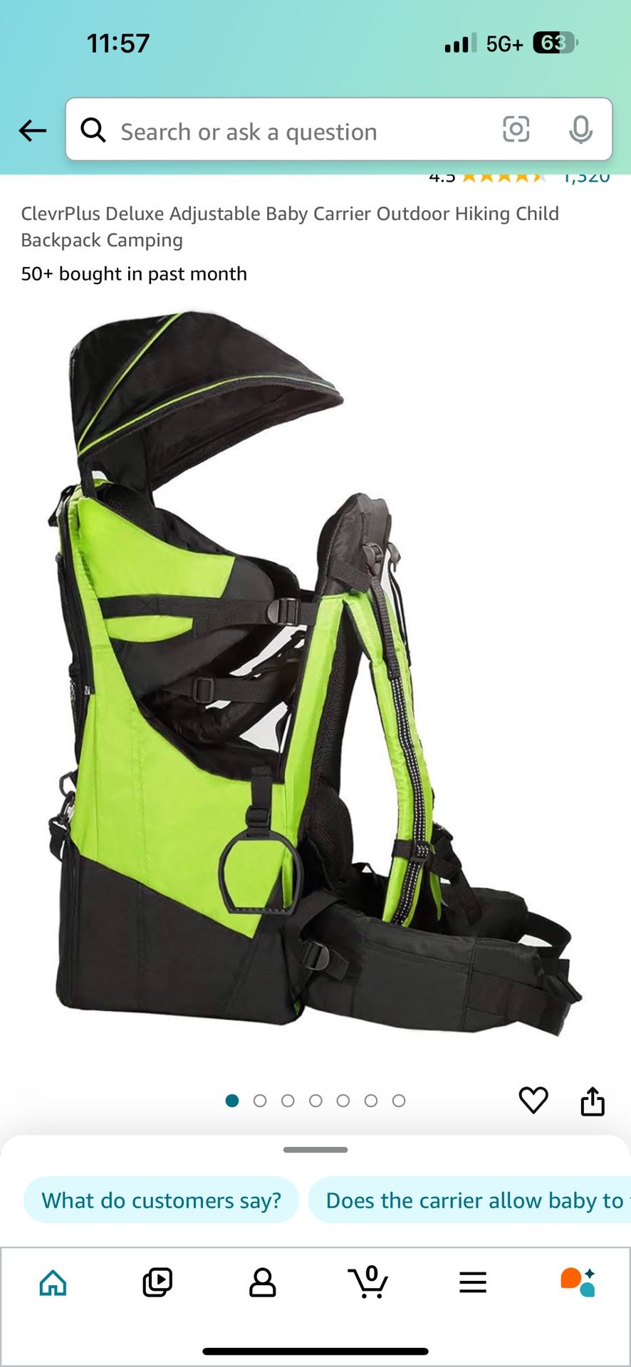 ClevrPlus Deluxe Adjustable Baby Carrier Outdoor Hiking Child Backpack Camping