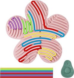 BRAND NEW Double-Sided Silicone Sensory Toy Board with 15 Strings & Extras 1PC Avocado Sensory Worry Stones for Age 3+