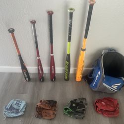 Baseball Bats And Gloves 