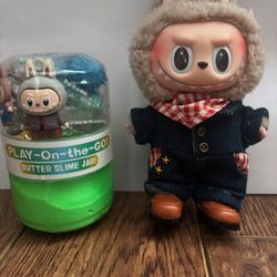 Labubu Butter Slime Jar Green