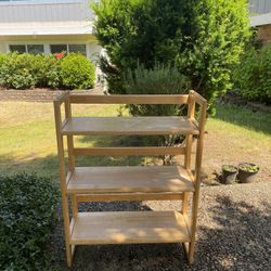 Wooden Foldable Book Shelf Or Shoe Rack