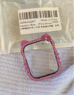 pink hello kitty apple watch case bumper 44mm
