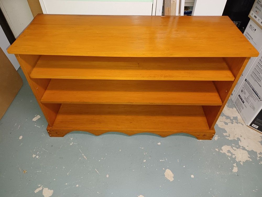 Solid Wood Open Shelves Cabinet 