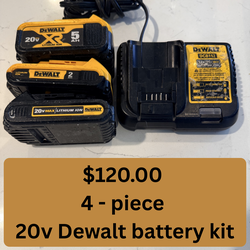 Dewalt charger and batteries