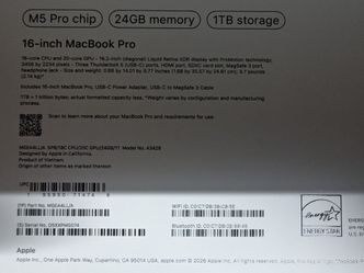 MacBook pro 16inch M5