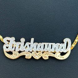 Jewelry 10k solid yellow white gold Trishauna Pendant charm