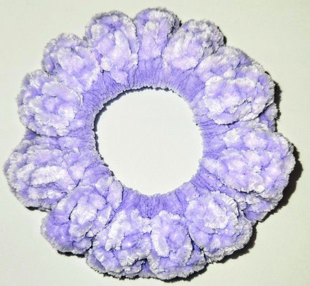 Handmade Crocheted Velvet Scrunchie 