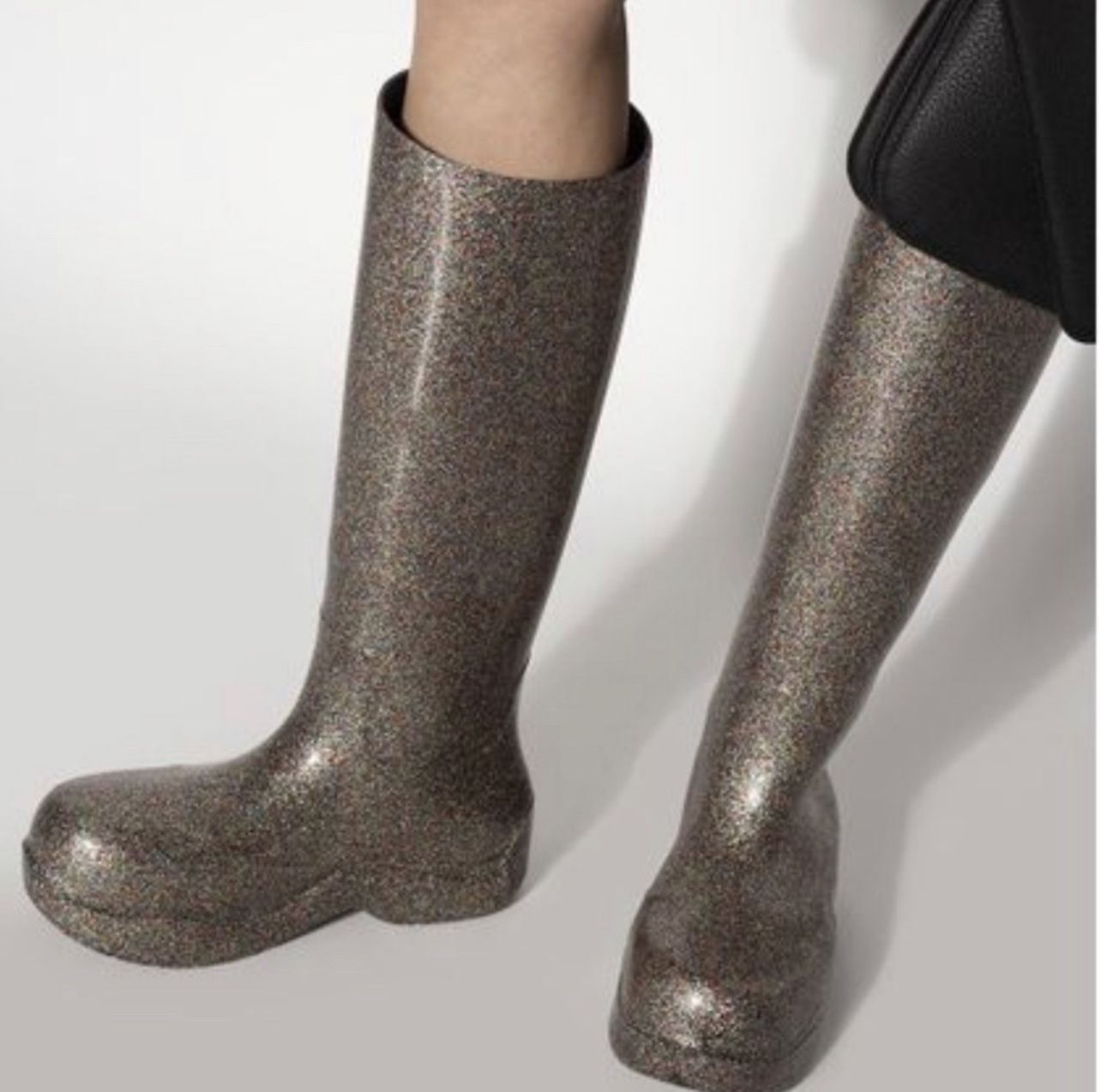 Bottega Veneta Rubber rain puddle boots glitter 36, 37 for Sale in