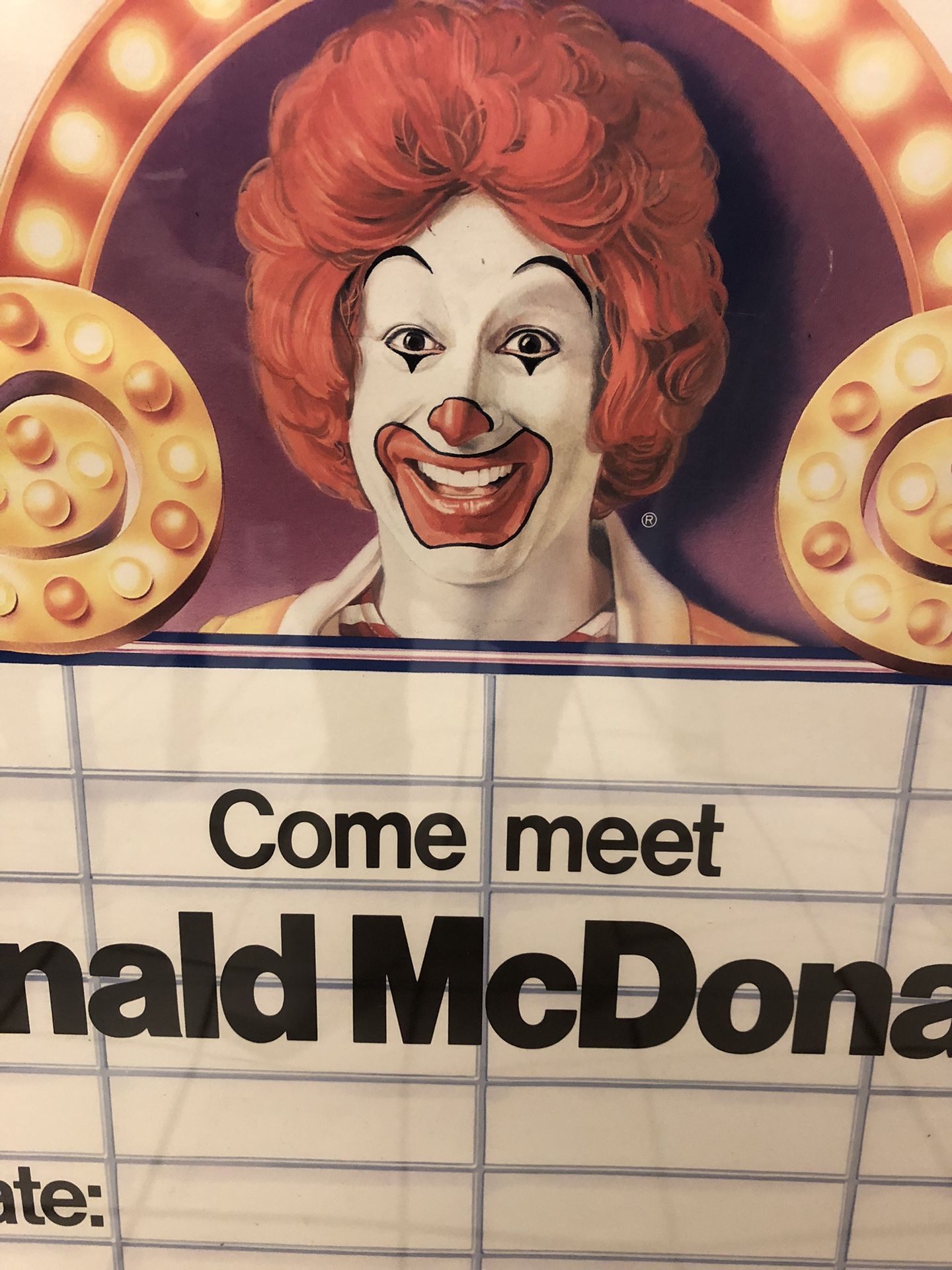 McDonalds Come Meet Ronald