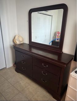 Drawer Mirror Wood, Gabetero Madera Con Espejo