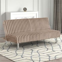 TAUPE FABRIC FUTON SOFA ADJUSTABLE BED SEATING