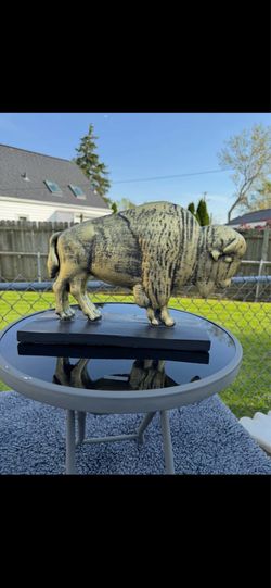 The golden Buffalo statue