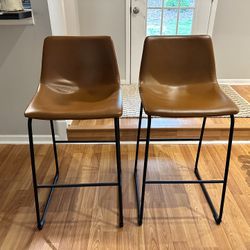 Faux leather bar stools (price is firm)