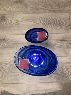 Colbalt blue bowl set