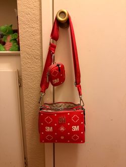 steve madden red crossbody bag + matching pouch