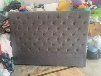 Grey queen bed frame