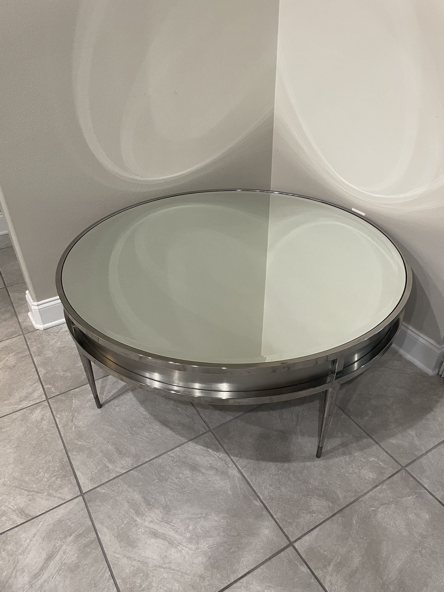 Mirrored Glass Coffee And End Tables