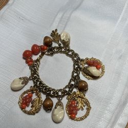 Vintage Victorian Revival Darling , chunky funky FALL BRACELET BANGLE