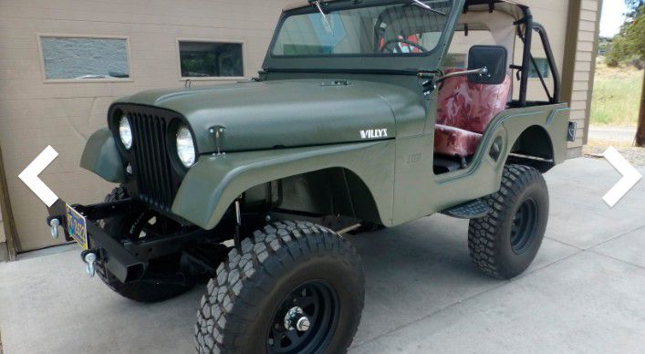 1960's Willy's Jeep. 4 wheel drive Roll bar