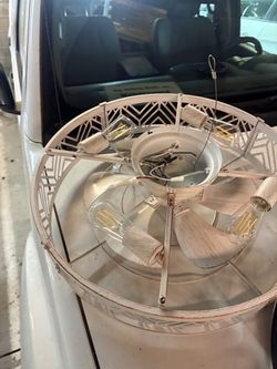 Round Chandelier Light Fixture with Edison Bulbs