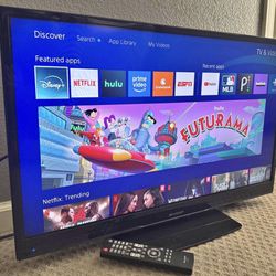 34" Sharp Flatscreen TV with remote & Stand 