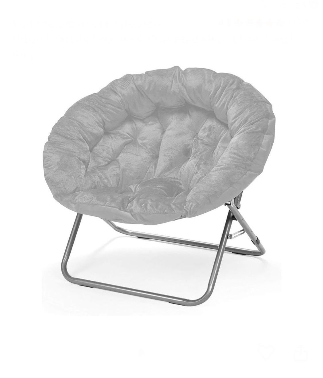 Urban Lifestyle Micromink Oversized Moon Chair, Metal, Grey