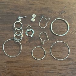 Scrap 14k Earrings And Pendant Lot 