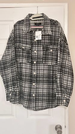 Forever 21 Plaid Longline Shacket