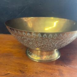 Vintage Brass Centerpiece Bowl 