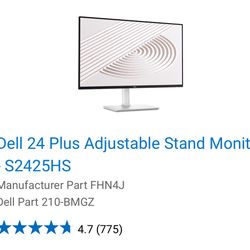 Brand new In Box 24in Dell Monitor With Built In Speakers