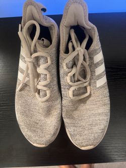 Adidas Gray Knit Low-Top Sneakers