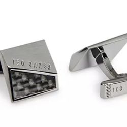 NEW Ted Baker Carbon Fiber Cuff Links