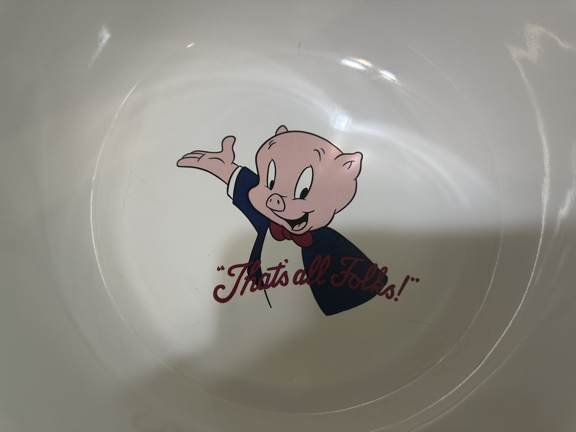 Vintage Warner Brothers Looney Tunes Large Ceramic Bowl