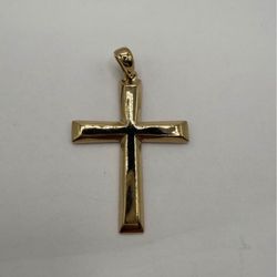 14k Solid Gold Cross Pendant 