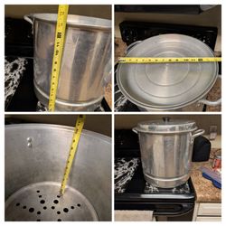 Antique 60 quart / 15 gallon steamer pot/ stock pot