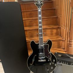 Epiphone Sheraton Pro II (Brand New/Upgraded) W/ Hardshell Case, Fender Amp