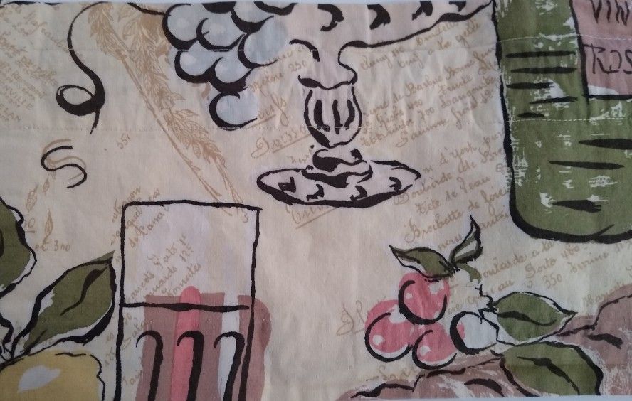 Vintage Mid Century Modern Lined Kitchen Cafe Curtains And Valance - IN EXCELLENT CONDITION