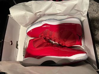 Jordan 11 Retro High Win Like '96 Cherry Red Men's Size 14 Shoes 378037-623