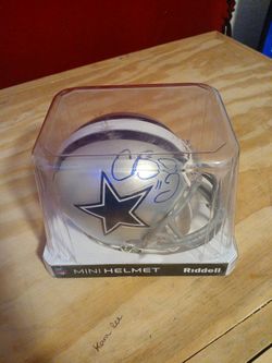 2018 Cole Beasley Dallas Cowboys Mini Football Helmet