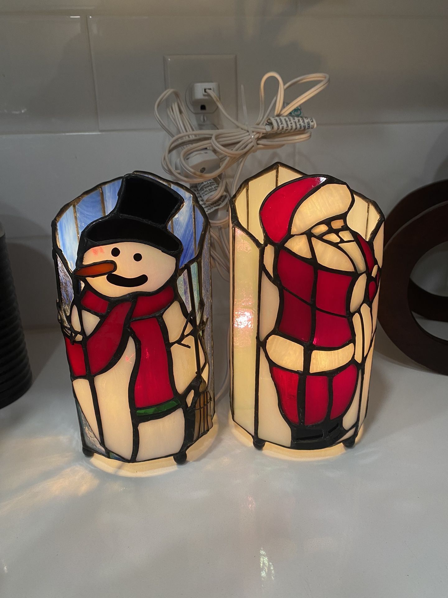 Stained Glass Tiffany Christmas Lamps